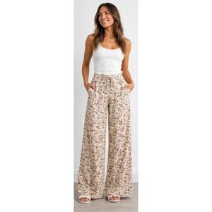 NWT Hello Nite Wide Leg Lounge Pajama Pants Small  Christmas Holiday Soft T30